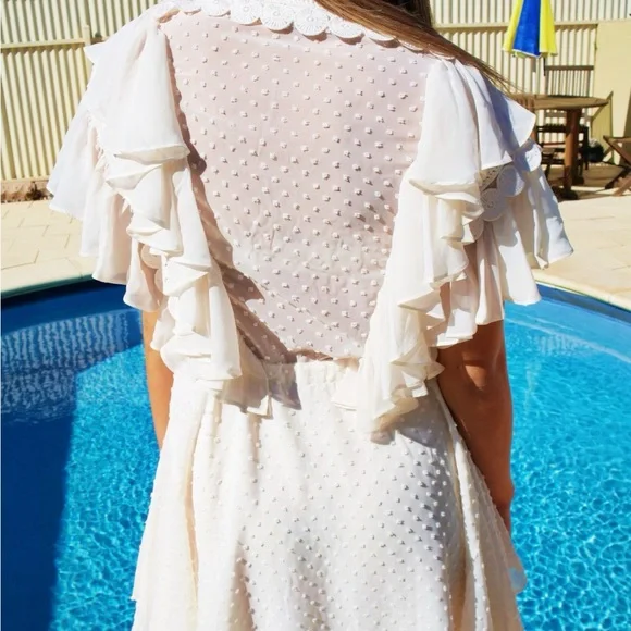 STELLA RUFFLE DRAWSTRING MINI DRESS
NWOT - Picture 7 of 8